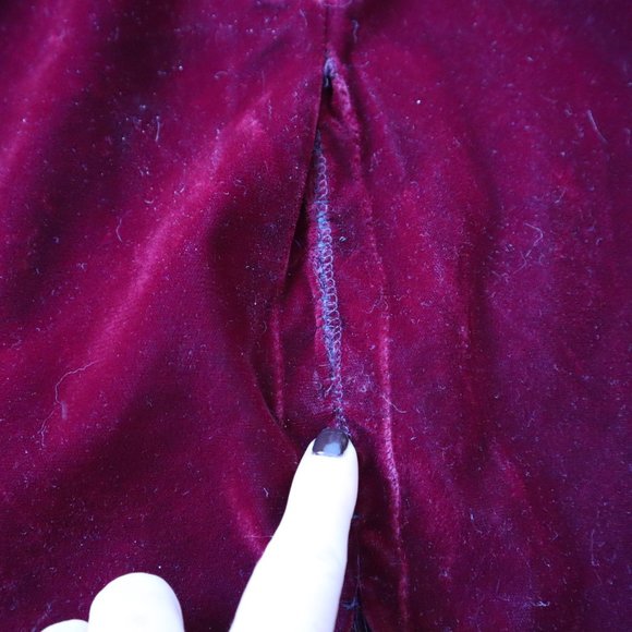 Vintage 80s Jessica McClintock Gunne Sax Velvet & Lace Party Dress - Picture 12 of 16